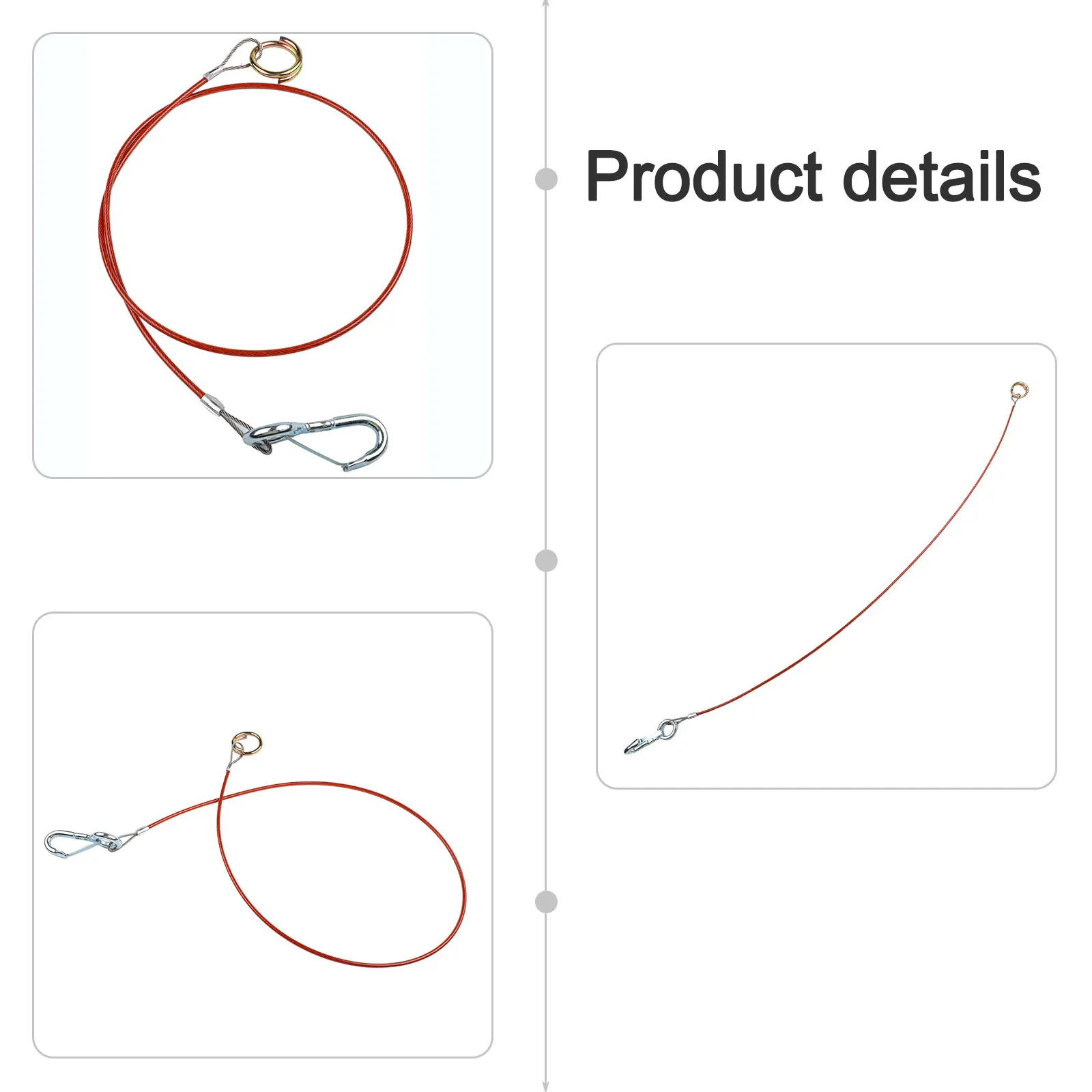 Picture 4: 4 Mm Diameter Brake Cable Hook Compact Storage Easy Assembly PVC Outer Layer Reliable Hold System Sturdy Metal Hook