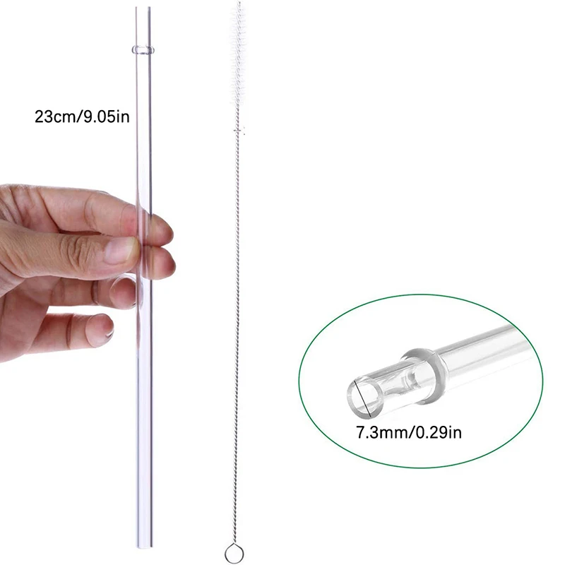 10Pcs Clear Buckle Straws Rigid Reusable Straws For Mugs Drinking Accessories