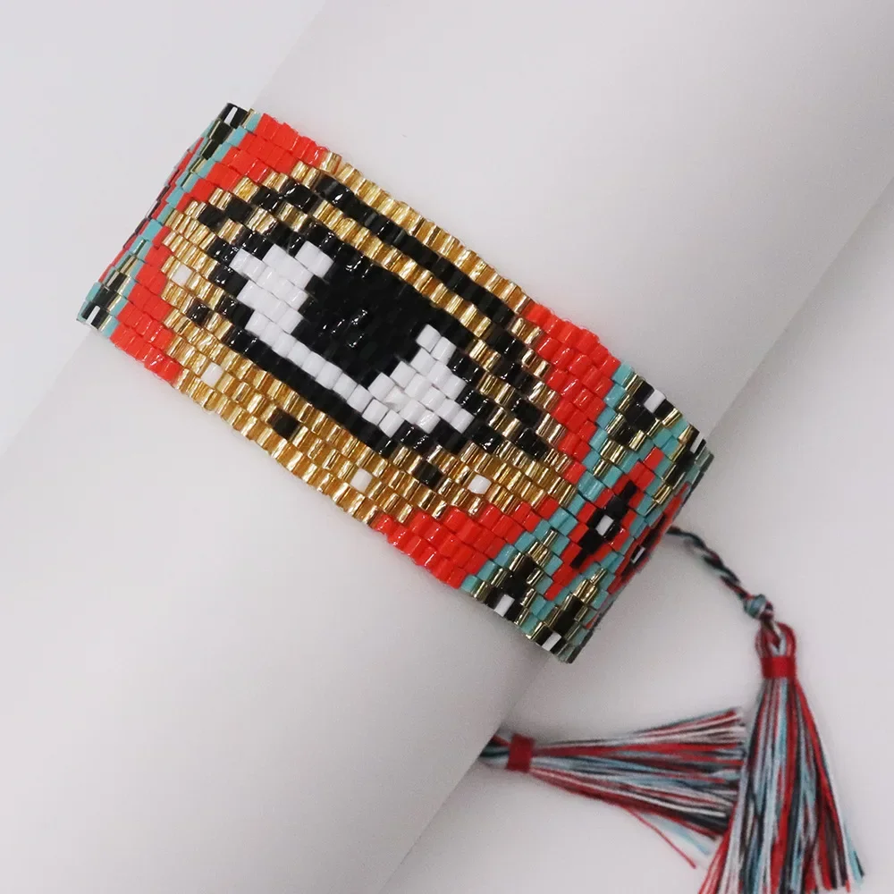 Rice Ball Bracelet  Hand woven  originality  Versatile  colourful  Devil's Eye  Bohemia  Adjustable  Unisex  Beaded Bracelet