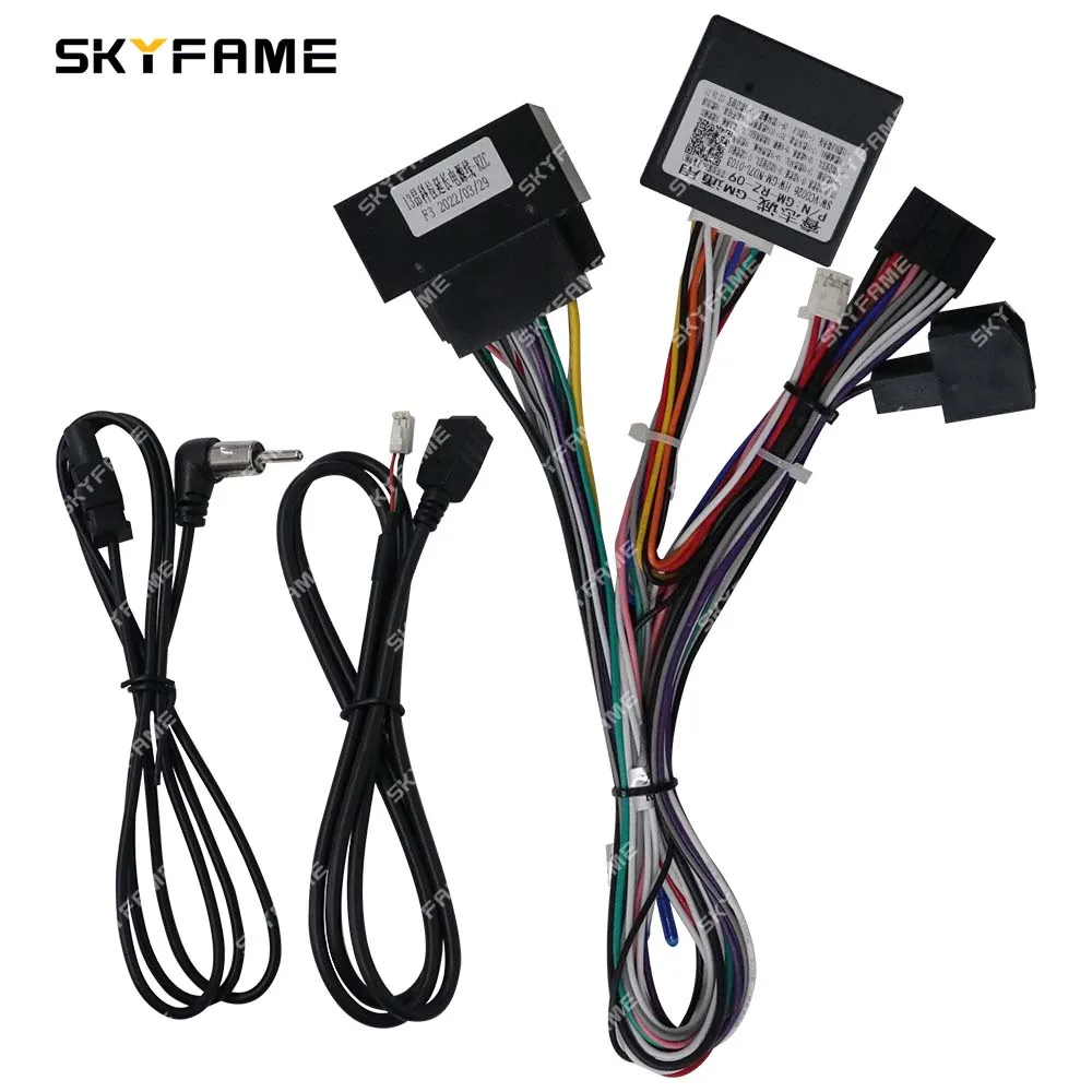 

SKYFAME Car 16pin Wiring Harness Adapter Decode Android Radio Power Cabler For Buick Encore GL8 RZ-GM09 G-RZ-GM59