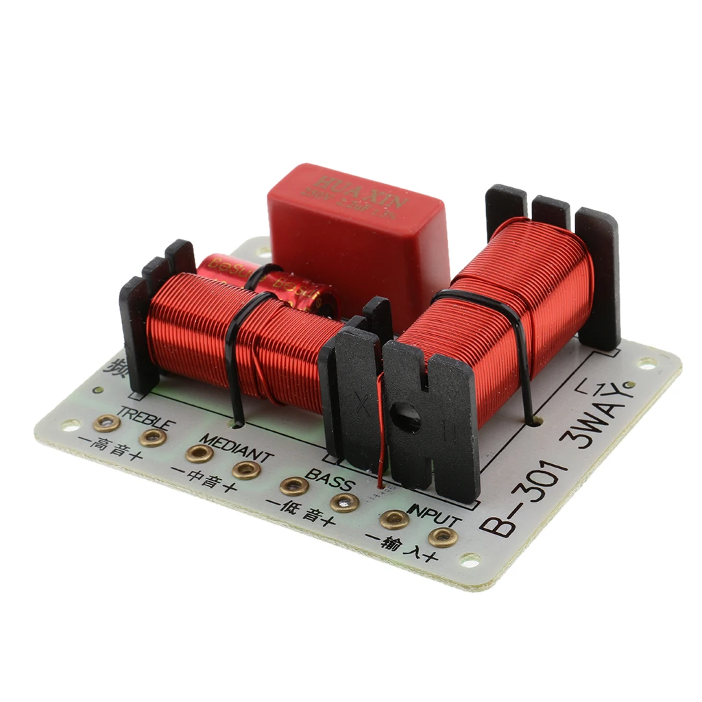 3 Way Audio Crossover Board Metal Frequency Divider Module for Home Sound Amplification