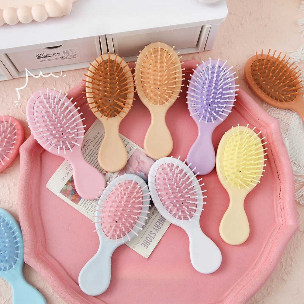 

Macaron Color Cushion Comb 2 Pack Hair Massager Portable Anti Breakage Tangle Free Brush for Travel Gift Women Hot Comb