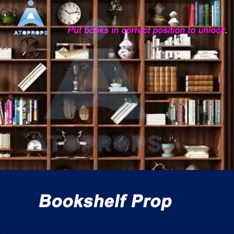 

Bookshelf Prop Escape Room Put Books Onto Correct Positions to Unlock the Chamber Room ATOPROPS