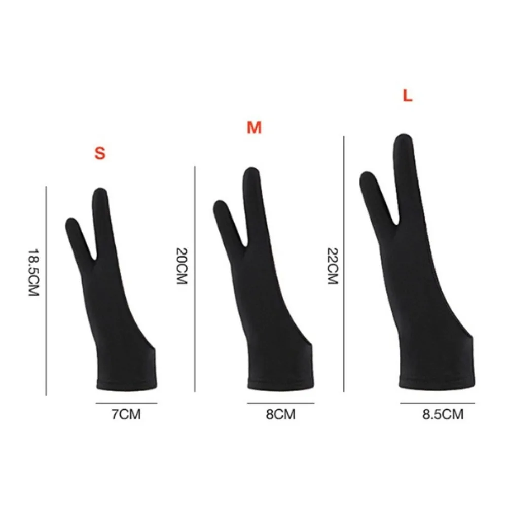 قفاز سميك لرسم الفنان المحترفين لكمبيوتر لوحي الرسومات، وسادة إضاءة مضادة للحشف ومضادة للتآكل ومضادة للأصابع