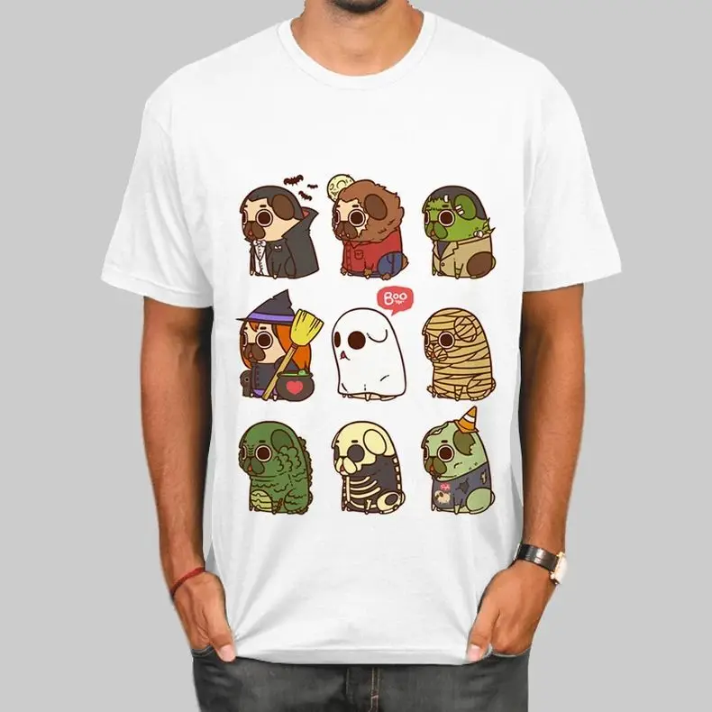 

Summer T-shirt for Men and Women T-shirt Unlined Upper Garment of Pumpkin Halloween Render Starling Mastiff Dog T-shirt