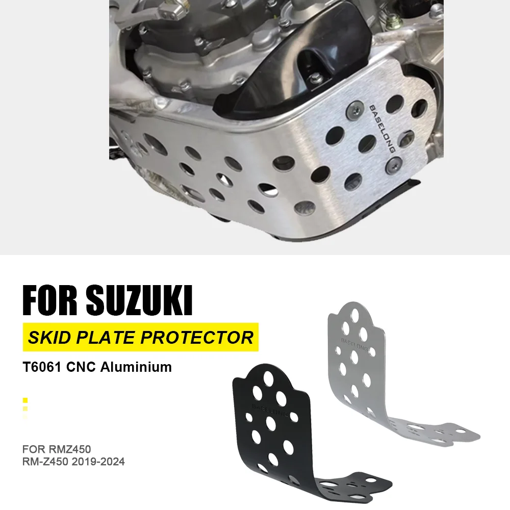 For Suzuki RMZ450 RM-Z450 2019 2020 2021 2022 2023 2024 Motorcycle Engine Protection Cover Chassis Guard Skid Plate Protector