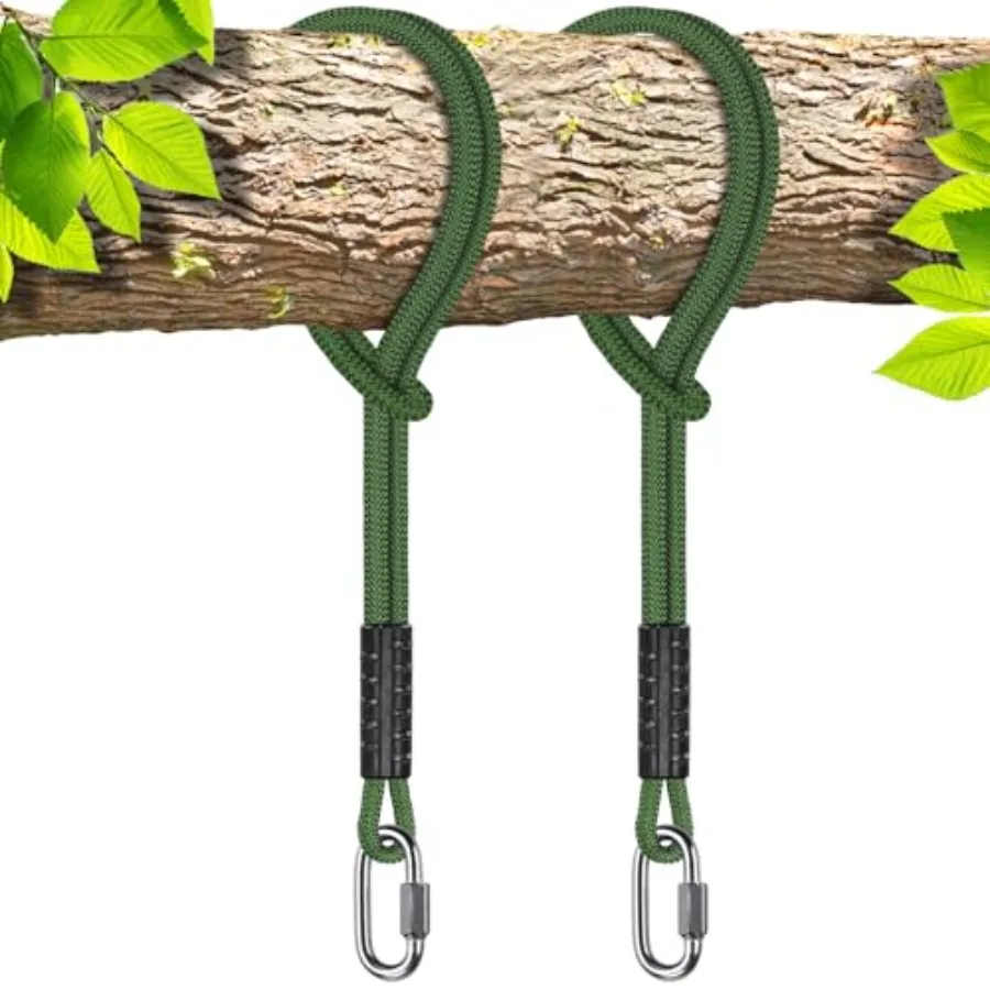 

Комплект для подвешивания гамака-качелей на дерево длиной 15 футов – быстрая и простая установка для гамаков-кресел и качелей-шин – для использования в помещении и на улице