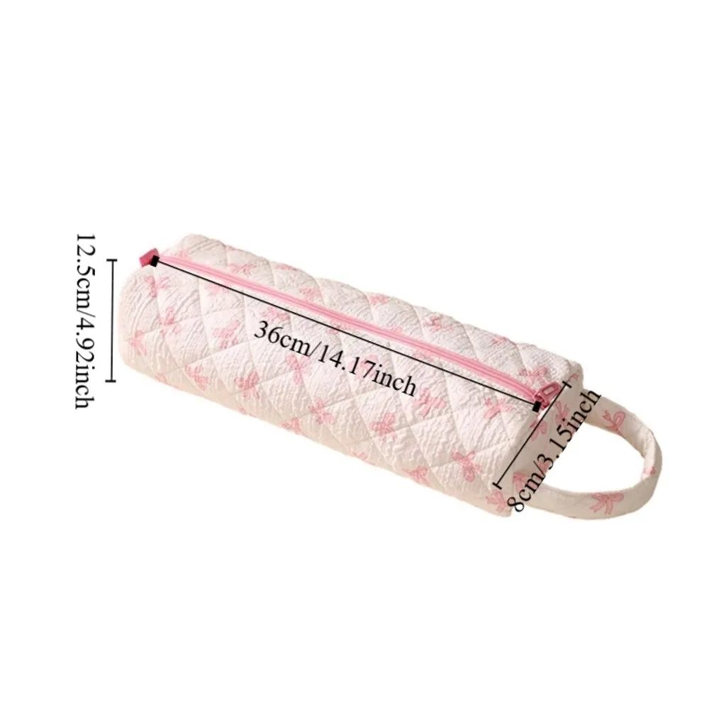 حقيبة تخزين مجفف الشعر الحلو نمط زهرة ليوبارد كرة الشعر حقيبة التخزين مادة لينة مع مقبض حقيبة مستحضرات التجميل #5