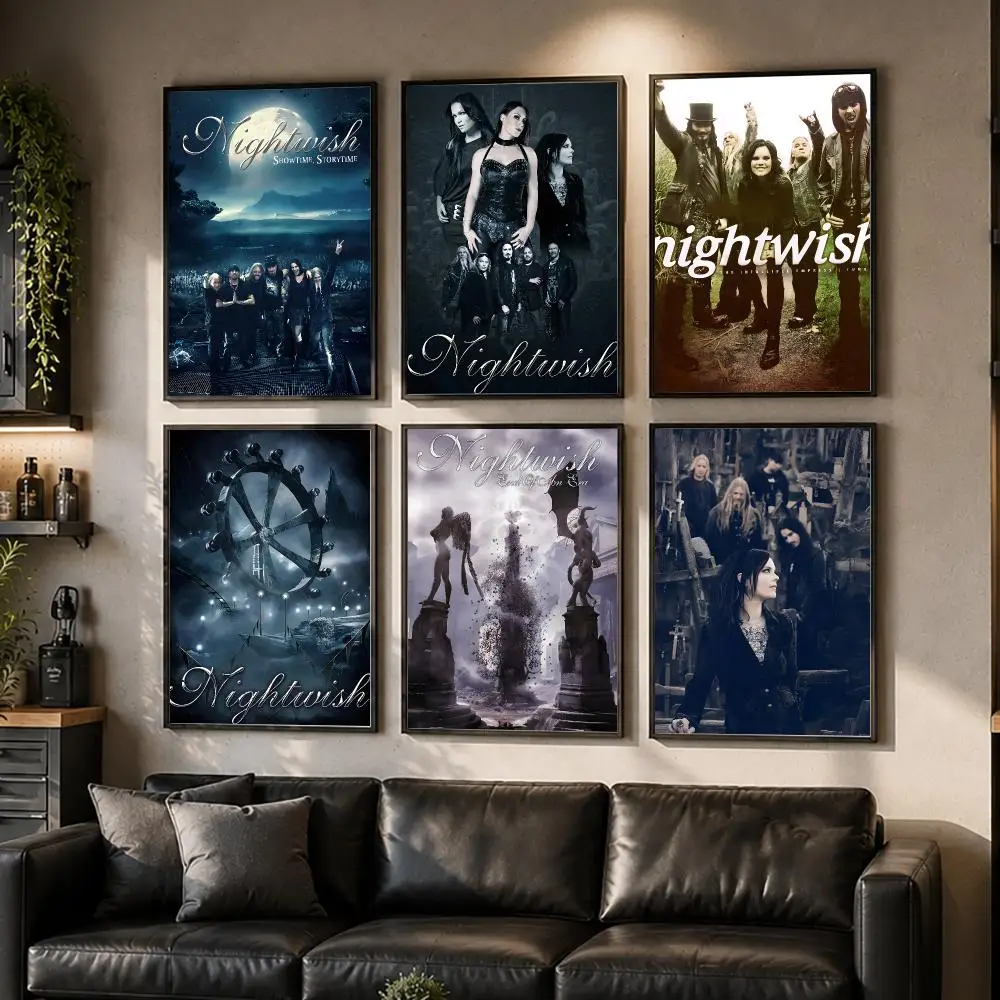 Rack Band Nightwishs Poster HD Waterproof Self-Adhesive Wall Art – Multi-Scene Use Top Gift Pick