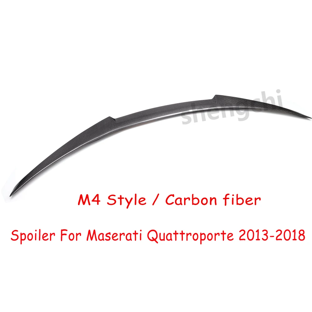 for Maserati Quattroporte M4 Style Carbon Fiber Rear Spoiler Sedan 2013-2018 Rear Trunk Wing