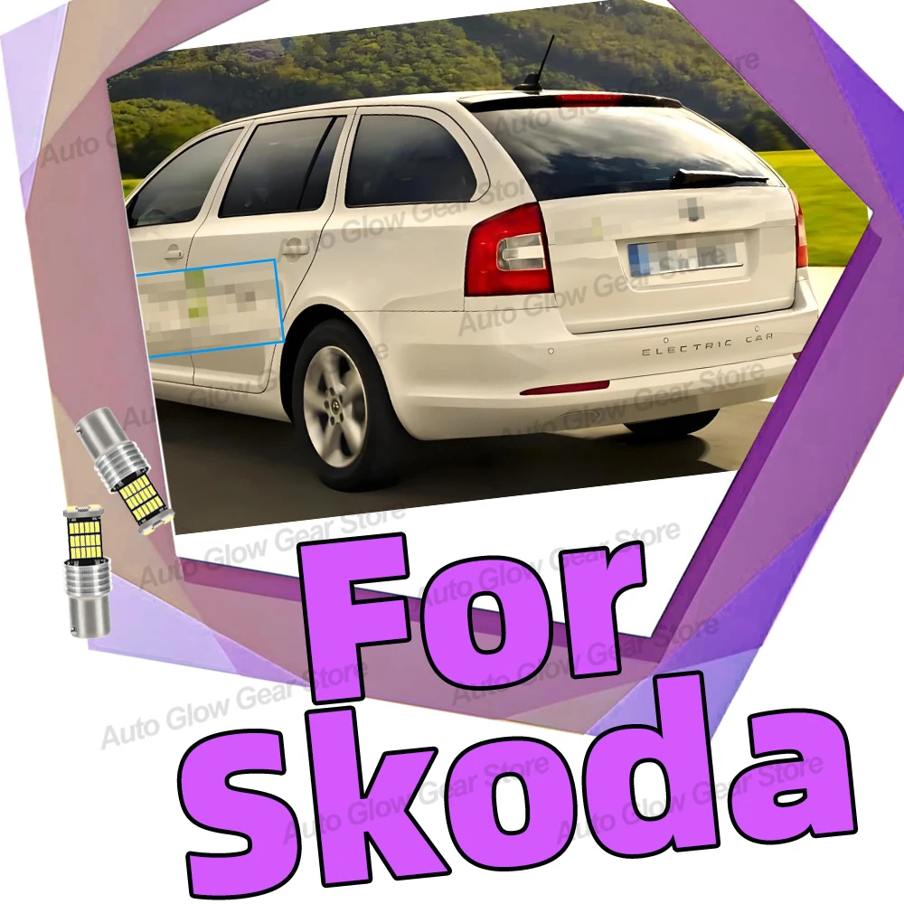 2x LED Rückfahrscheinwerfer Backup Lampen P21W BA15S Für Skoda Superb MK1 MK2 MK3 Yeti Fabia 1 2 3 Felicia Octavia A5 A7 Rapid Roomster