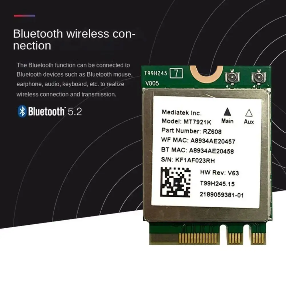 Built In MT7921K Gigabit 802.11ax Dual Band Bluetooth To Speed And 5g-1200mbps 5.2-compatible Up Connection 2.4g-574mbps Z8I8