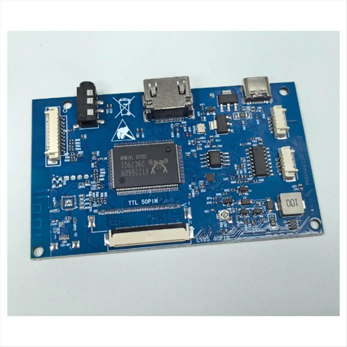 -Compatible+Audio 40Pin LCD Driver Controller Board for Panel HJ080IA-01E EJ080NA-04C HE080IDW1 1024X768 USB 5V