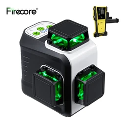 FIRECORE 360 Livello Laser 12 Linee 3D Linee Trasversali Autolivellanti Strumento di Livello Laser Verde Super Potente G50 Con Ricevitore FD30