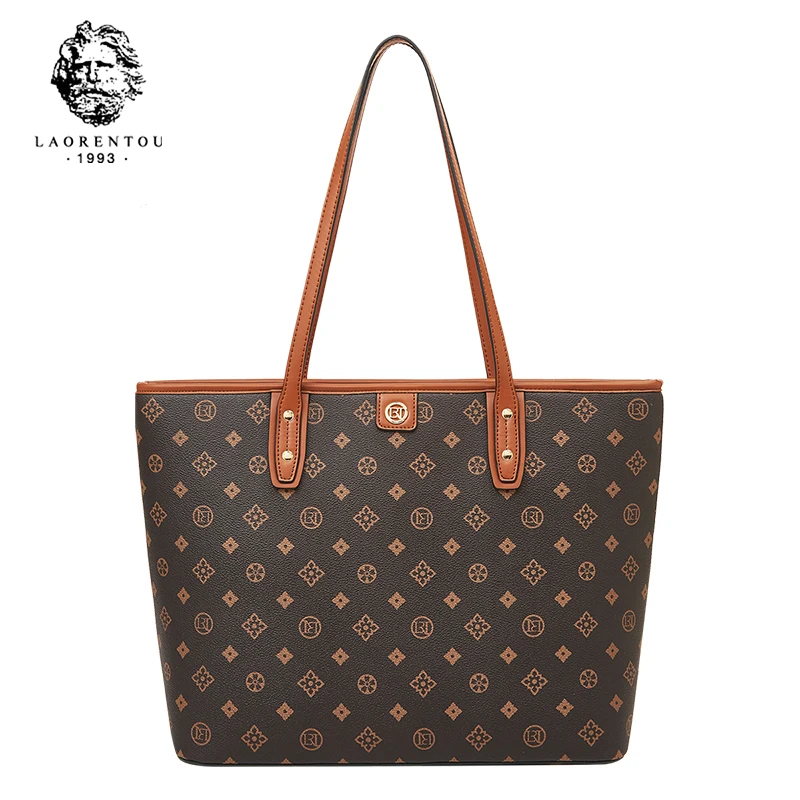 

LAORENTOU Casual Women Shoulder Tote Bag PVC 2025 Daily Commuting Large Handbag Purse