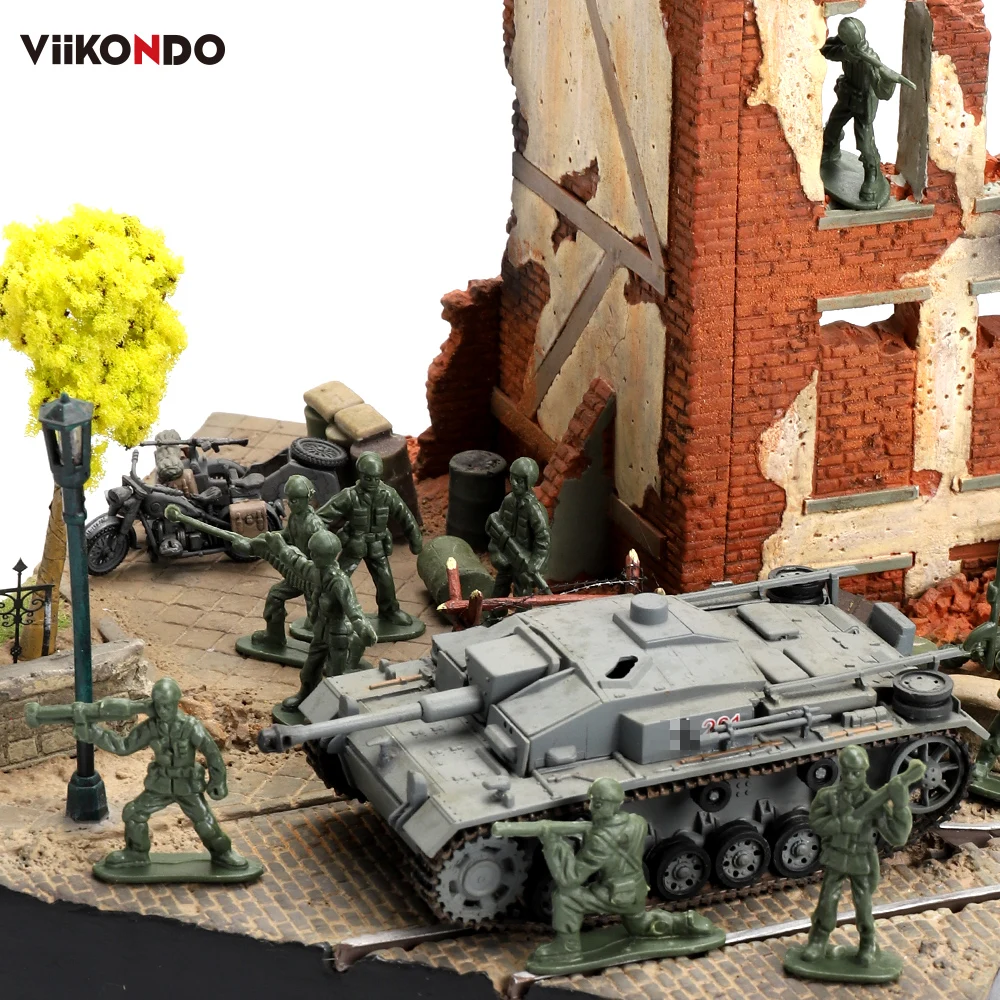 Viikondo-figura de ação plástica clássica, brinquedo dos homens do exército, 1: 72, 2.5cm, soldado, clássico, verde vs Tan, wii, militar, sandbox, cena de guerra, 100 pcs