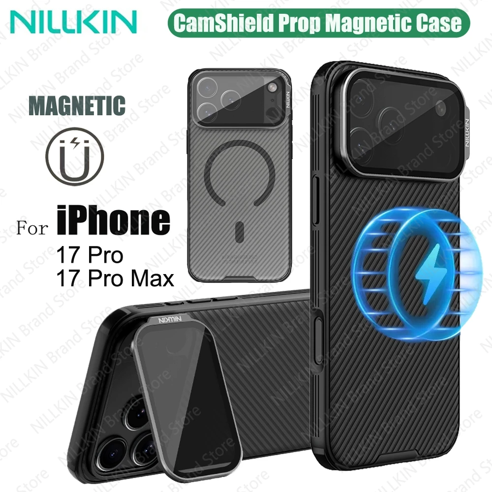 

Чехол NILLKIN MagSafe для iPhone 17 Pro Max / 17 Pro, магнитная беспроводная зарядка с прозрачным держателем для телефона, чехол для камеры для iPhone 17 Pro