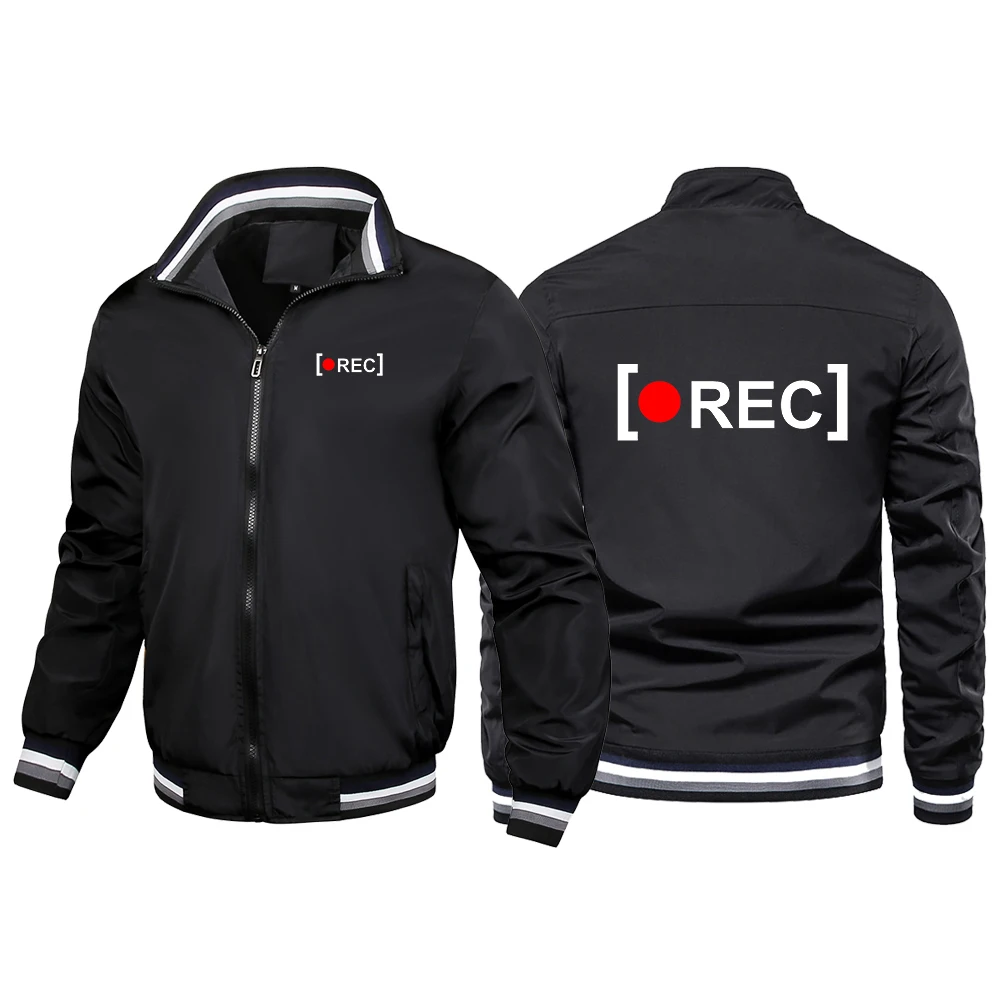 

Men's Handsome Suitable Spring And Autumn 2025 Rec Logo Print High Quality Durable Low-key and steady Jacket Coat Hoodies