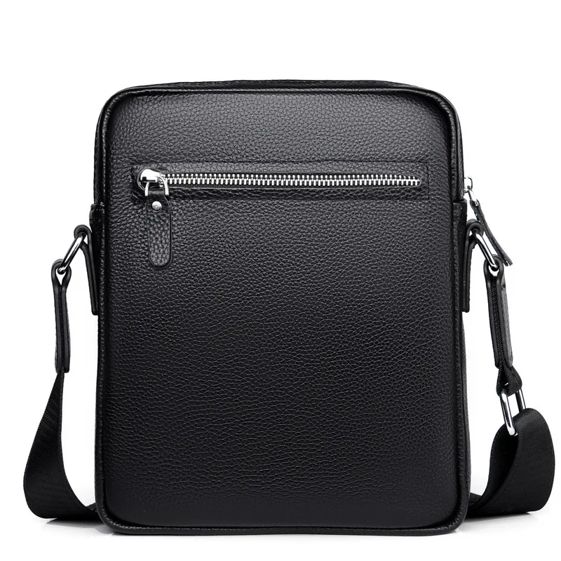 Mens Messenger Bag Shoulder Crossbody Bag Waterproof Cowhide Anti-theft Satchel Leather Crossbody Bag for Men