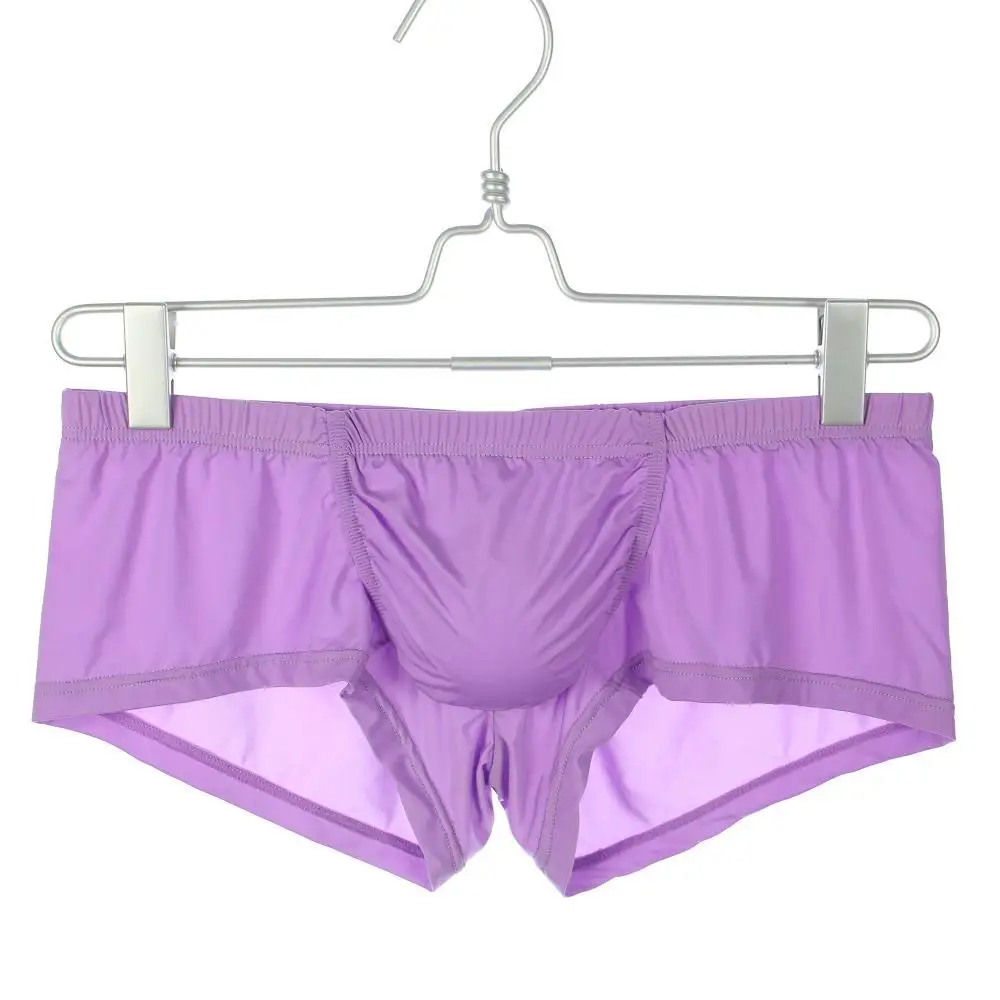 Sexy Unterwäsche Männer Eis Seide Boxer Niedrige Taille U Konvexen Beutel Männlichen Höschen Atmungsaktive Feste Unterhose Shorts Boxer Für Mann