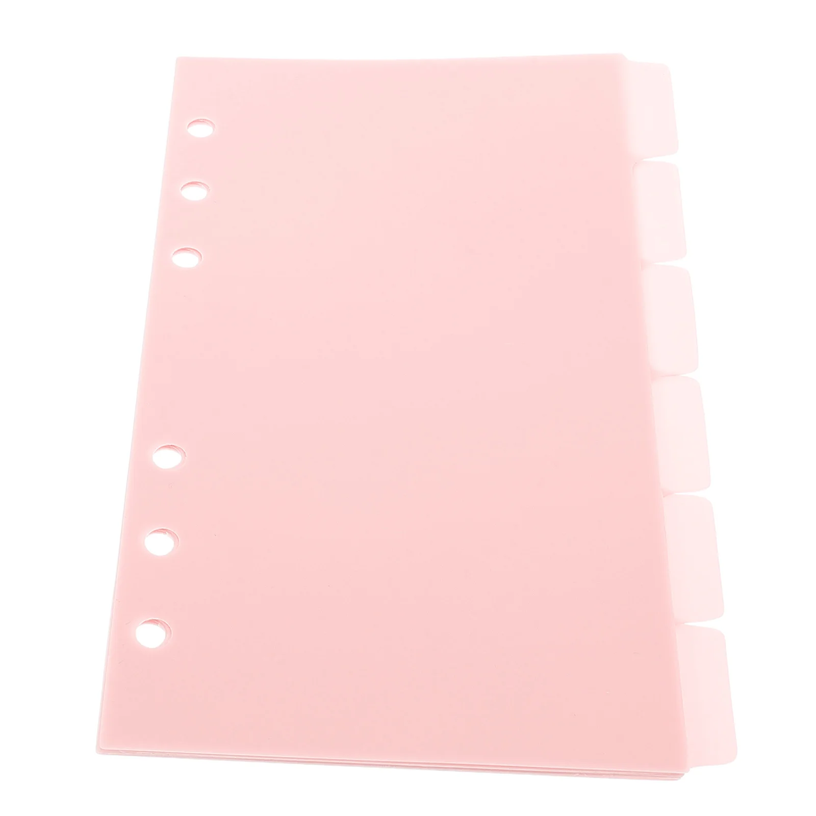 6 Sheets Of Dividers for Binder Plastic Dividers Loose-leaf Page Markers Punched Binder Dividers Notepad Markers Six-Hole