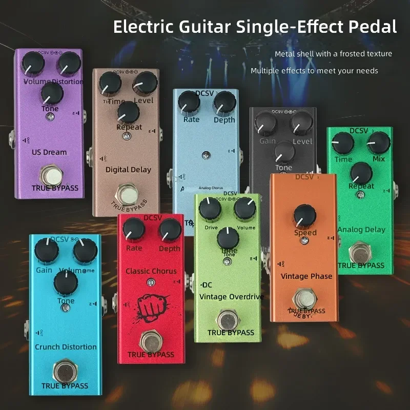 for Electric Guitar Effect Pedal Distortion Overdrive Delay Vibrato Multi Effects Processor for Bass and Electric Guitar