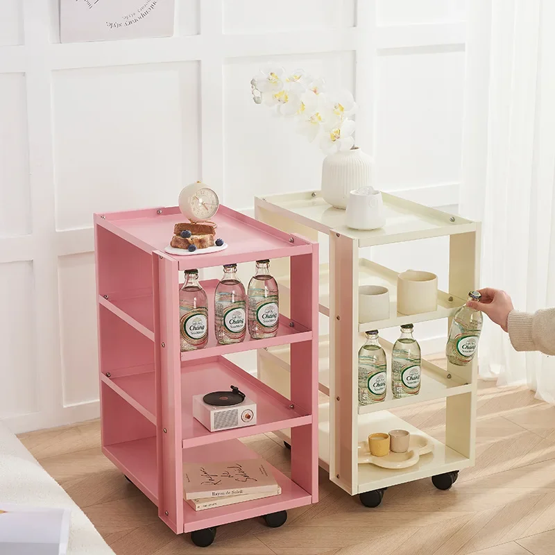 d3  living room side few sofa side cabinets multi-layer shelves cart storage shelves folding trolley powder small coffee table