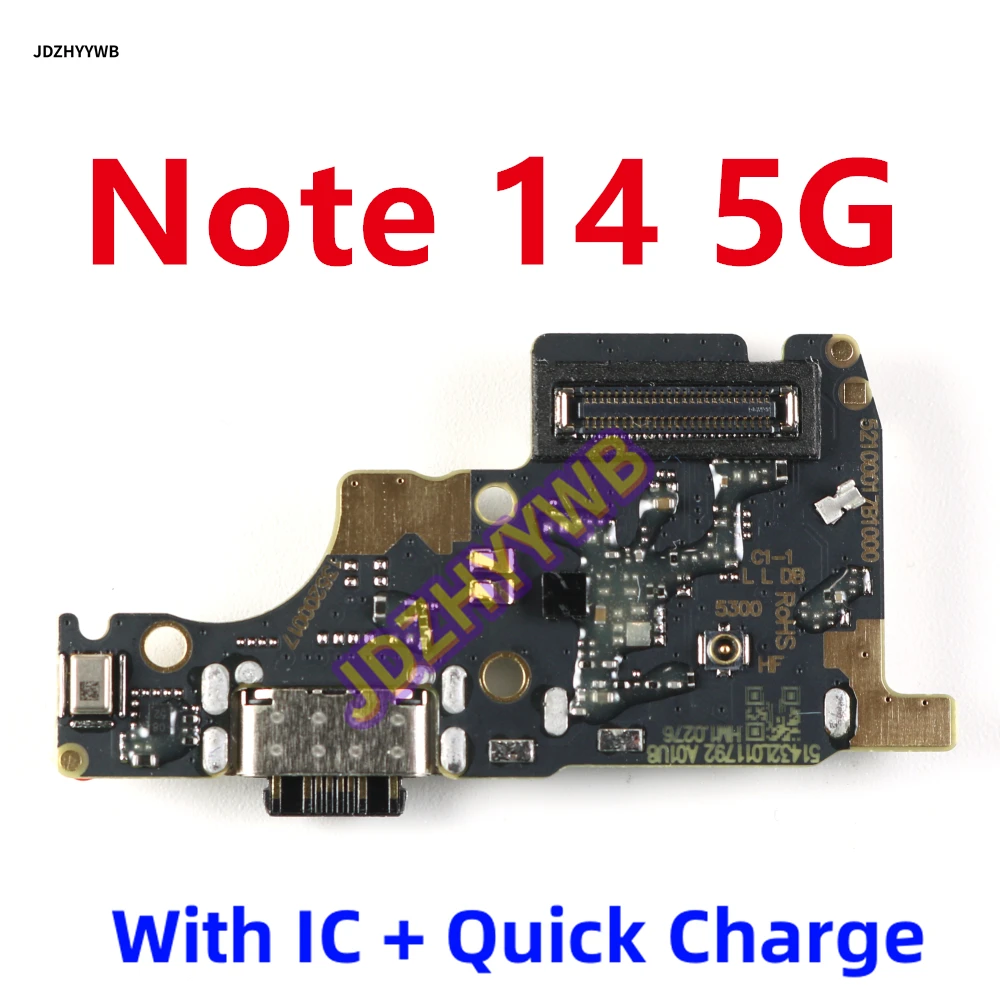 USB Charger Dock Connector Board Charging Port Flex Cable Replacement Parts For Xiaomi Redmi Note 14 5G Note14  24094RAD4G