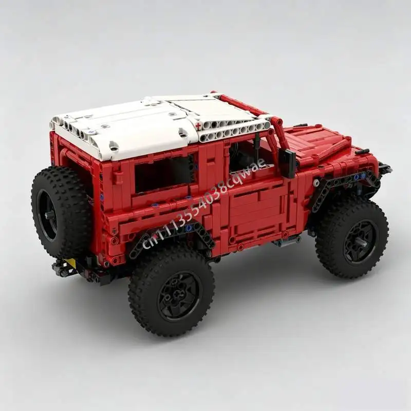 1311 Parts Red Compact Off Road Vehicle Building Blocks MOC Model DIY Creative Assembly Educational Toy Gift Collection Display