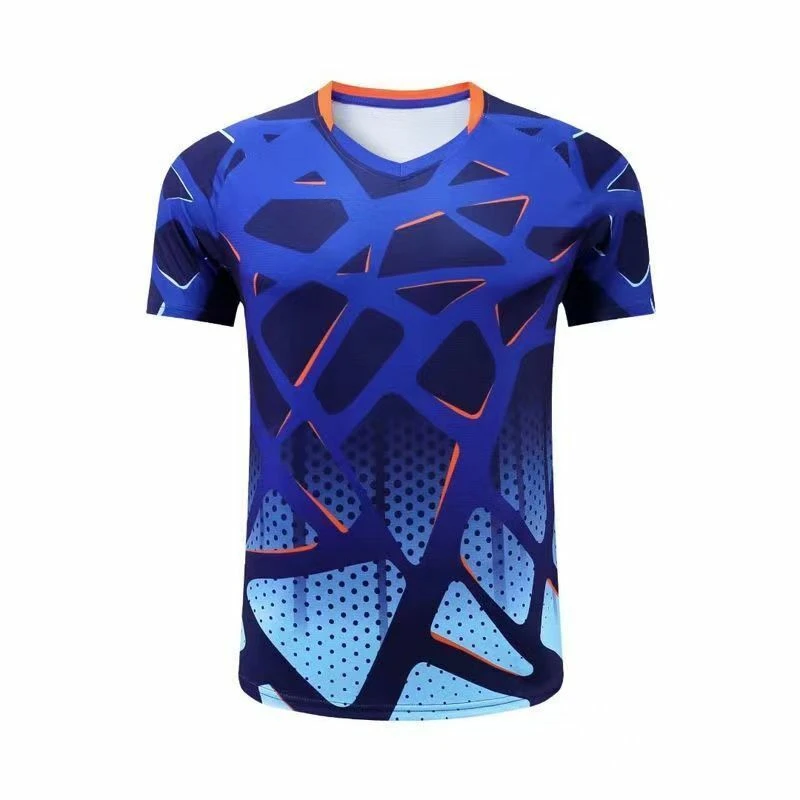 Quente! Nova roupa esportiva de secagem rápida masculina topos roupas de tênis de mesa camisetas