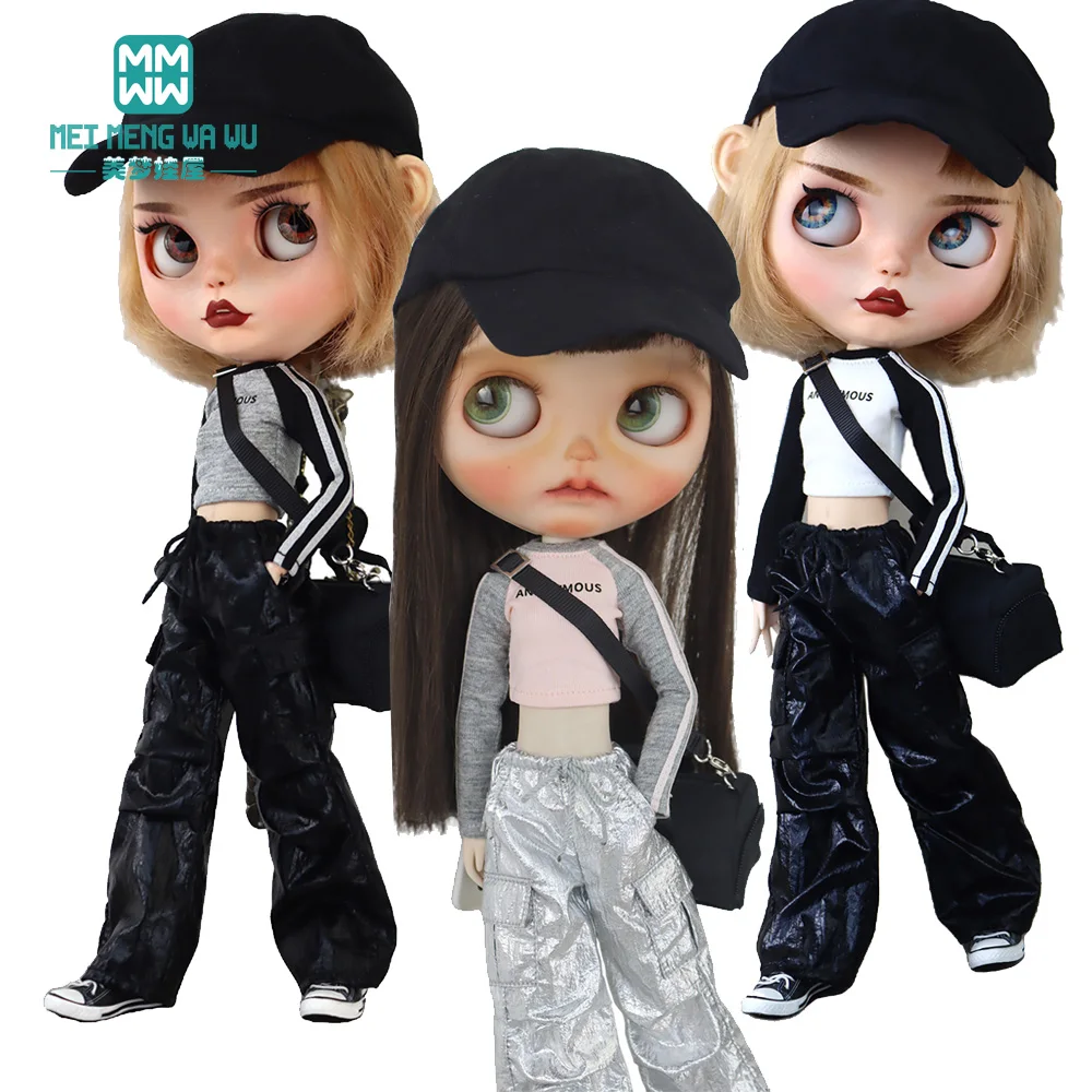 Fits Blyth OB22 OB24 Doll clothes Toy Gifts Fashion Casual T-shirt, wide-leg pants