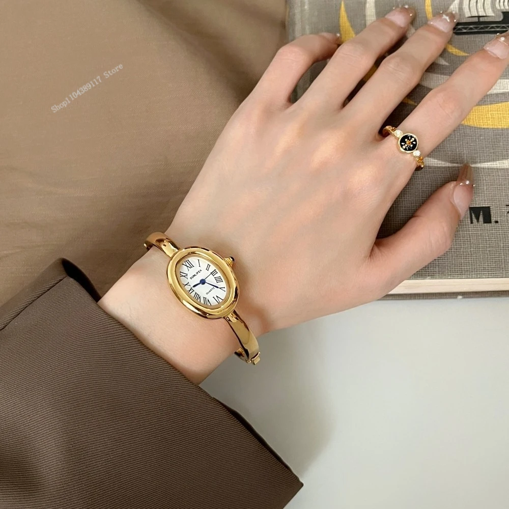 Часы для ванны, женские элитные розовые золотые легкие роскошные круглые часы с металлическим браслетом, женские модные кварцевые наручные часы, ювелирные изделия, подарок