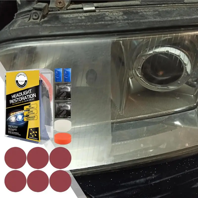 General Headlight Repair Restoration Car Headlight Update Polish Sand Disc Cleaning Paste Protective Liquid Car Light Cleaner