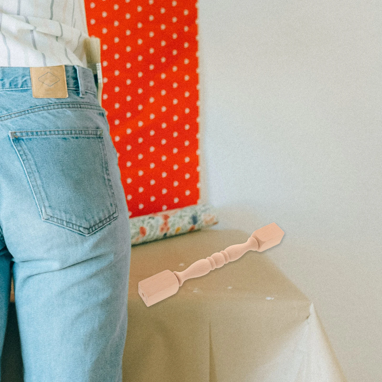 Unpainted Wooden Column Post Small Table Leg Wood Turned Furniture Part Cabinet Column Decor Carving Ornament