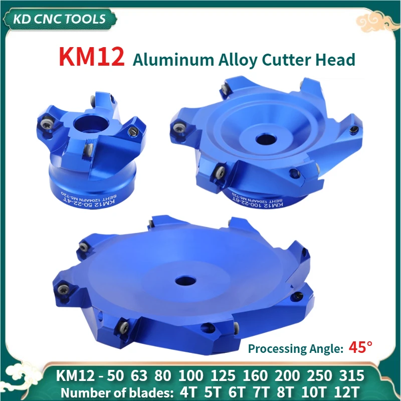 KM12 50 63 SE12 Aluminum milling cutter head matched and inserted SEHT1204 Matching FMB FMB22 FMB27 tool holder bracket tool