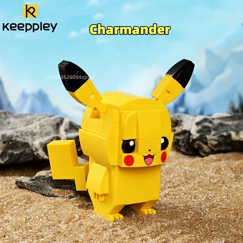 Keeppley PokéMon Collection Creative Building Blocks Cute Psyduck Model Toys Bulbasaur Assembly Decoration Gifts