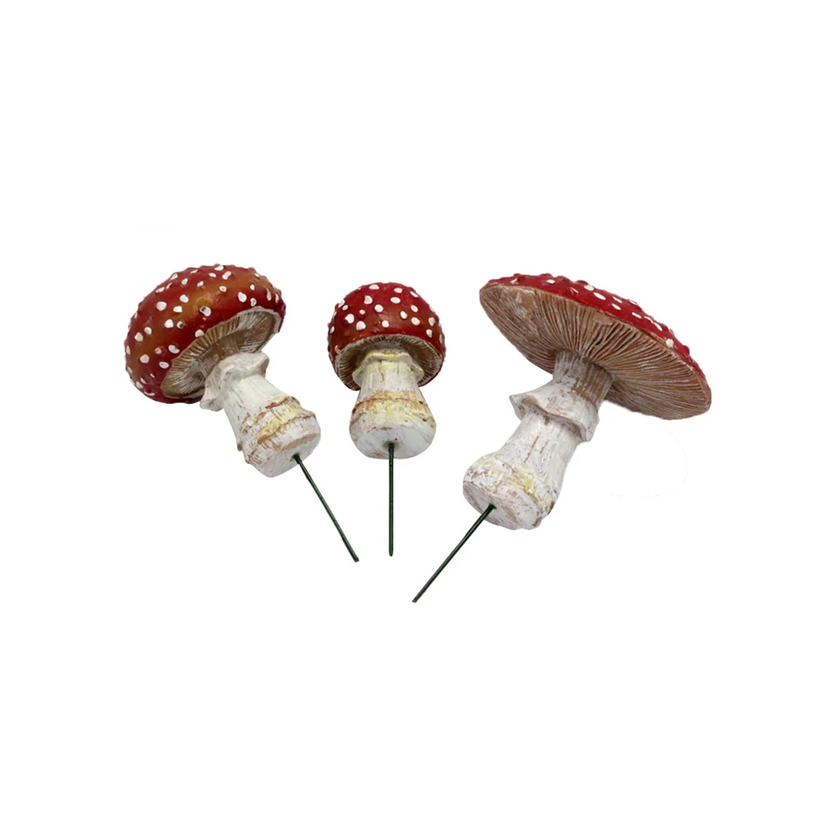 3Pcs/Set Mini Mushroom Glow in the Dark Resin Crafts Fairy Garden Miniatures Garden Ornament Terrarium Figurines Decor