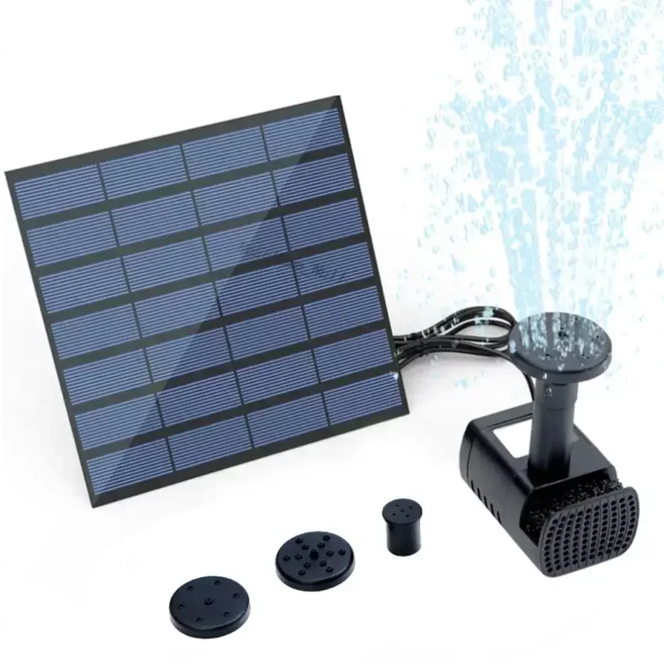 

Solar Water Fountain Pump 7V Brushless Motor Solar Powered Water Pump for Garden Pool Bird Bath Solar Decoration Outdoor