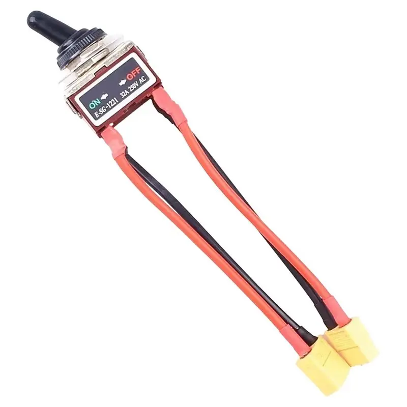 ABWR-XT60 High Current T-Type 32A Waterproof Flame Retardant Connectors Rocker Toggle Master Switch Plug
