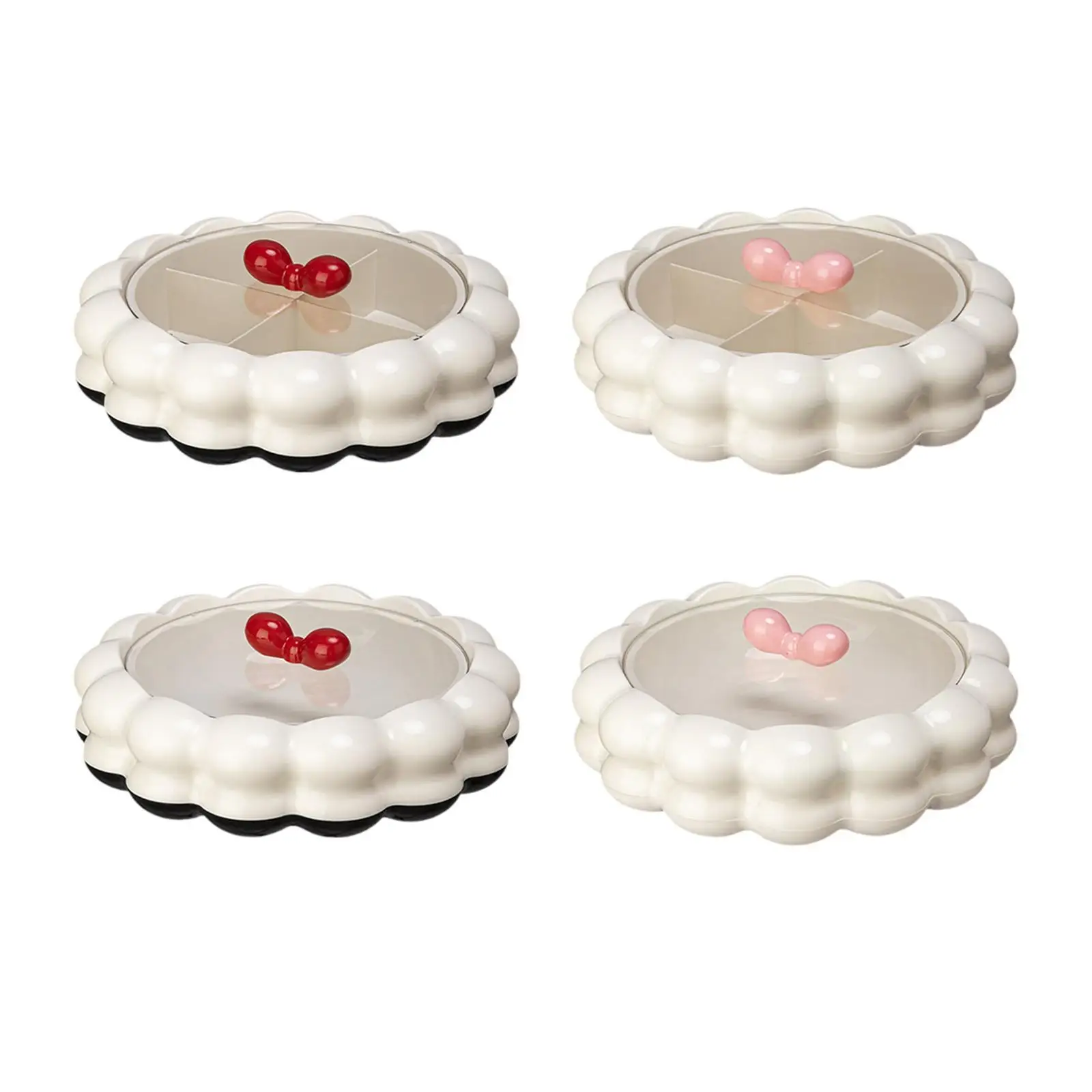 Serving Tray with Lid Decorative Plate Home Use Coffee Table Display Party Appetizer Platter for Candy Nuts Dessert Fruits Cakes