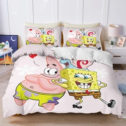 Zestaw pościeli Spongebob Twin Cute Printed Cartoon Poszwa na kołdrę Zestawy pocieszycieli Queen