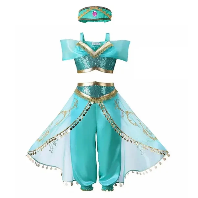 Meisjes Elsa Anna Jurk Kinderen Prinses Carnaval Jurk Kids Jasmijn Rapunzel Optocht Bloem Vermomming Cosplay Kerst Kostuum
