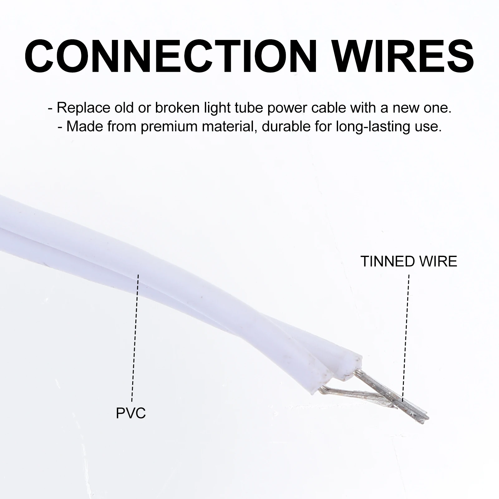 

10PCS Connection Wire LED Light Tube Cable Led Light Tube Cable Fluorescent Lamps Connector Durable Design For Daily Use