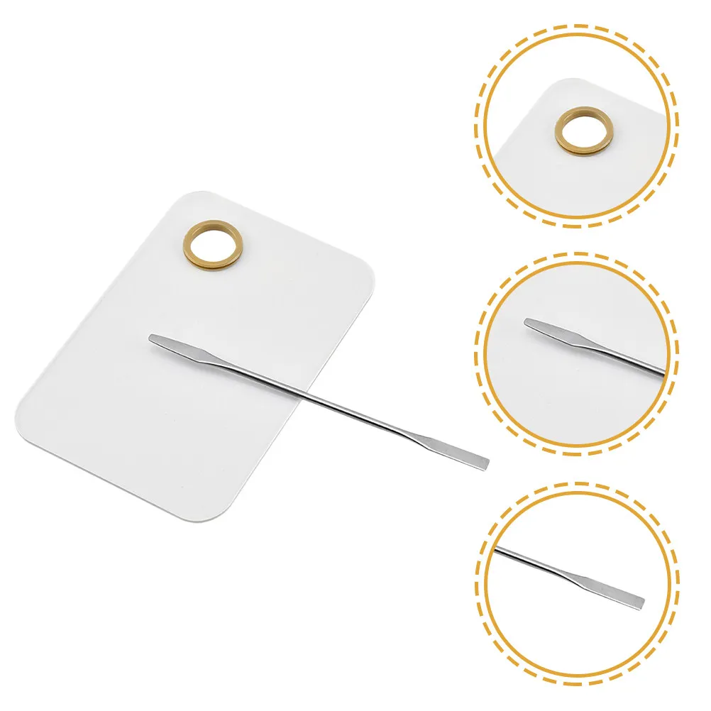 

2Sets Makeup Art Tool Manicure Accessories Nail Coloring Set Easy Clean Smooth Texture Color Grading Work Makeup Mixing Palettes