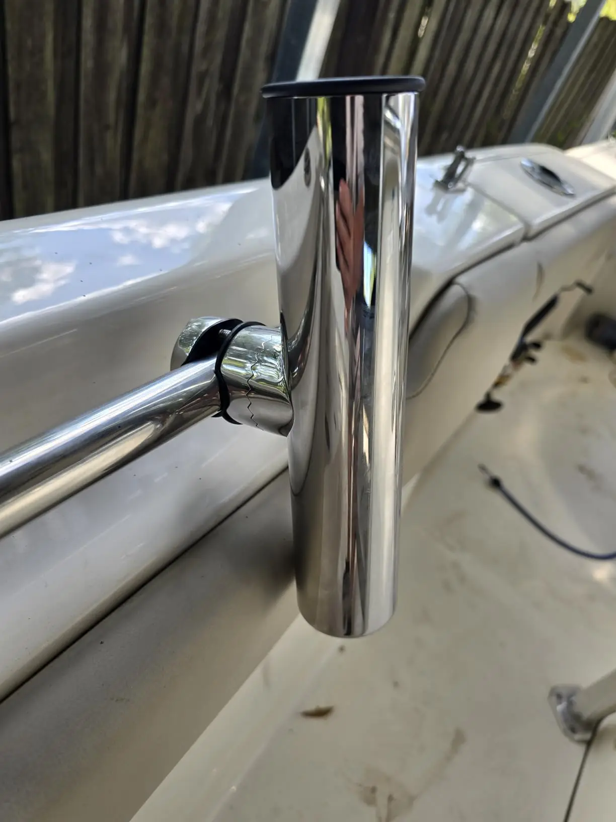 Edelstahl Angelrutenhalter Angelzubehör Klemmbarer Rutenhalter Angelrutenhalterung für Boot Marine Kajak Yacht