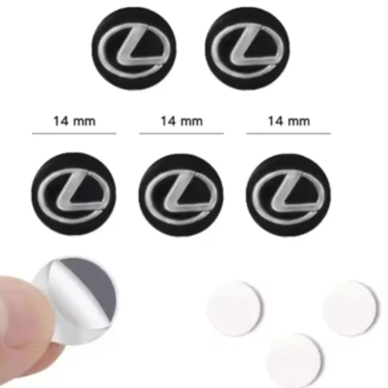 Pegatina para llave remota de coche, emblema de aluminio, decoración, calcomanía para Lexus Fsport GX470 RX330 IS250 LX570 LX600 Ct200h