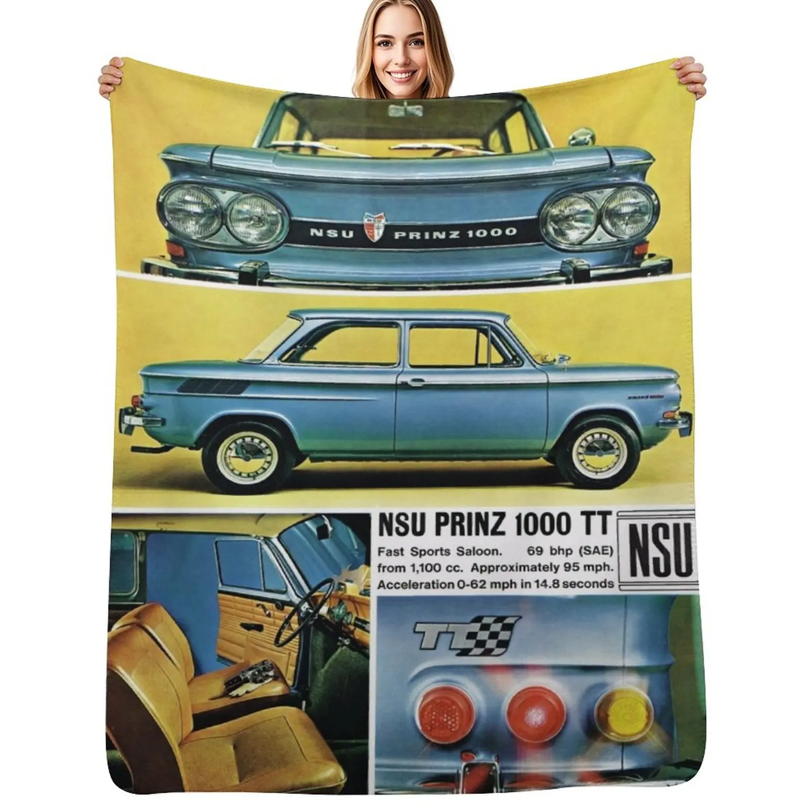 The NSU Prinz. Wankel Power From Europe Throw Blanket No Pilling Soft Warm Blanket for Bed