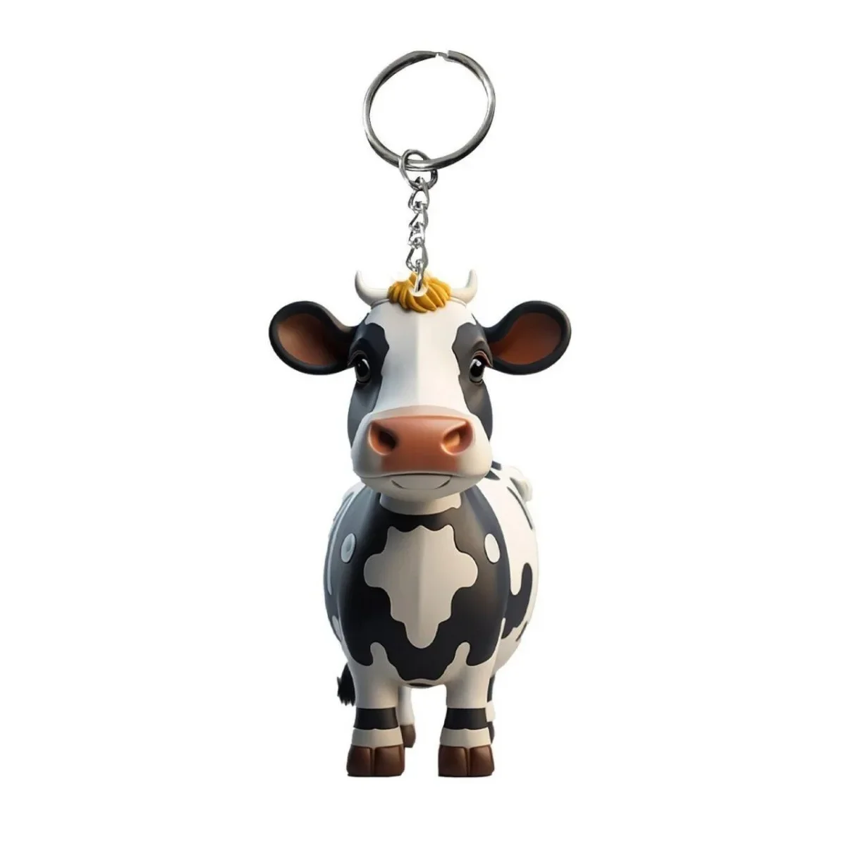 Chinese Zodiac Cow Keychain People Born in The Year of The Ox Key Chain Accessory Poultry Pendant Cow Badge Gift