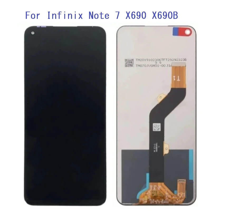 6.95 Inch Black Color Test OK For Infinix Note 7 X690 X690B LCD Display Touch Screen Digitizer Assembly Replacement