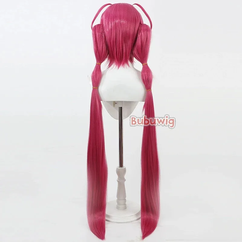 CyBubuwig Synthetic Hair Hoshizora Miyuki Cosplay Wigs Futari wa Pretty Cure Cure Happy 100cm Hot Pink Ponytail Wig Heat Resista
